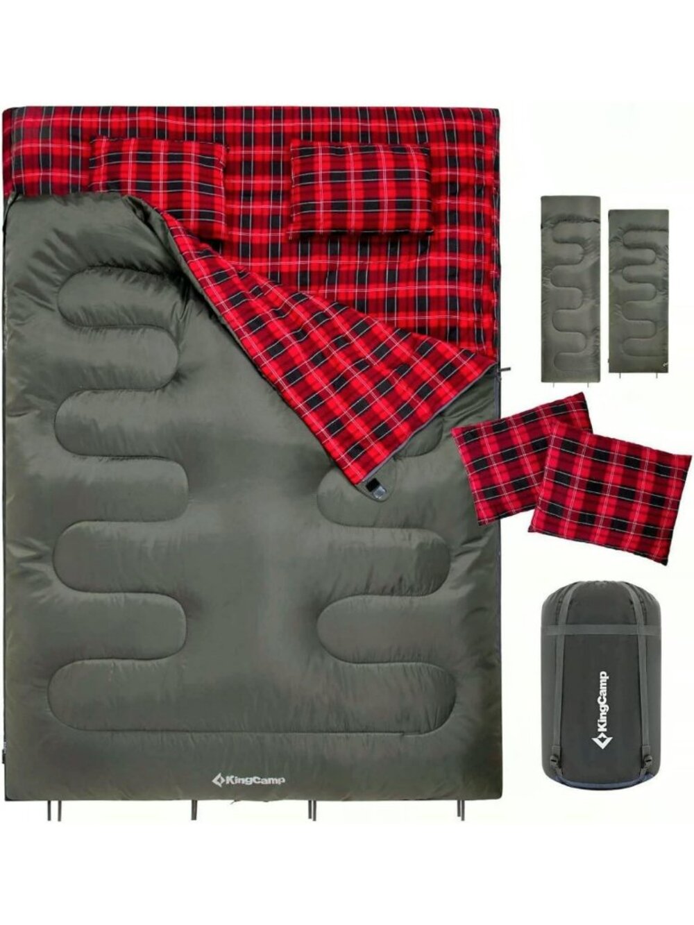 Cozy Queen Size Double Sleeping Bag for 2 Adults | Lightweight & Warm Camping